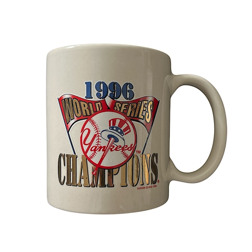 VINTAGE YANKEES 1996 World Series Champions mug official MLB merch never used